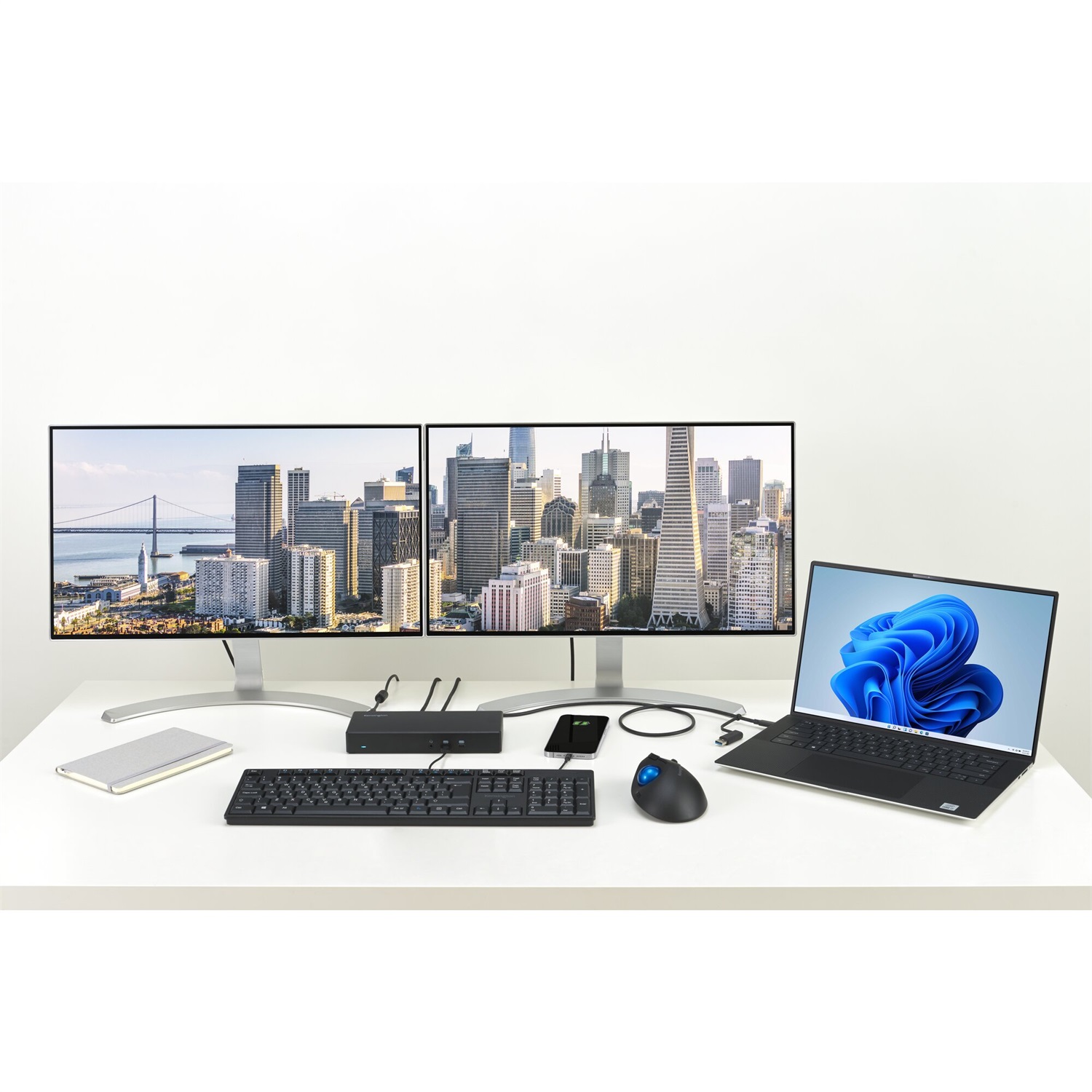 Kensington Docking Station Doppia 4K USB-C e USB-A SD4781P EQ - Alimentazione fino a 100 W, Realizzata con Materiale Riciclato, Compatibile con Windows, macOS e Chrome OS