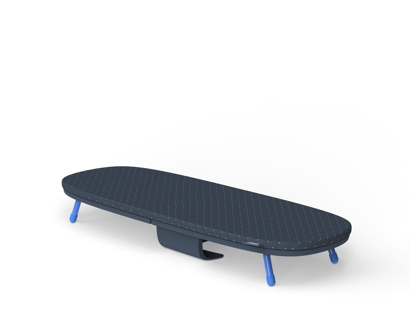 Joseph Joseph Pocket Plus Asse da Stiro Pieghevole da Tavolo 330 x 900 mm con Copriasse in Cotone e Porta Ferro Integrato, Nero/Blu