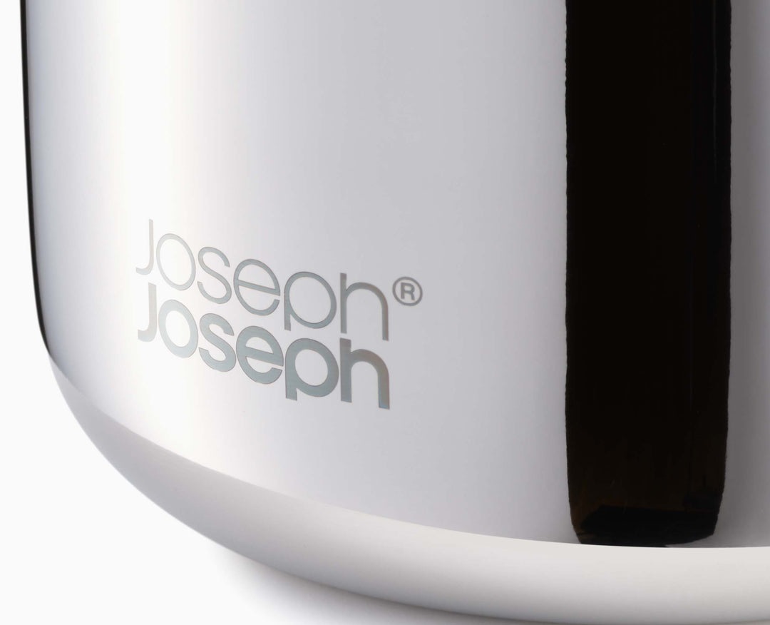 Joseph Joseph EasyStore Porta Spazzolino e Dentifricio in Acciaio Inox - 3 Scomparti, Compatibile con Spazzolini Elettrici e Tradizionali, Contenitore Smontabile