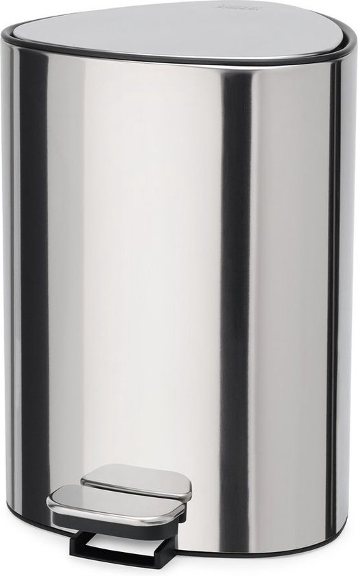 Joseph Joseph EasyStore Luxe Pattumiera a Pedale 5L in Acciaio Inox con Coperchio Silenzioso e Secchio Rimovibile