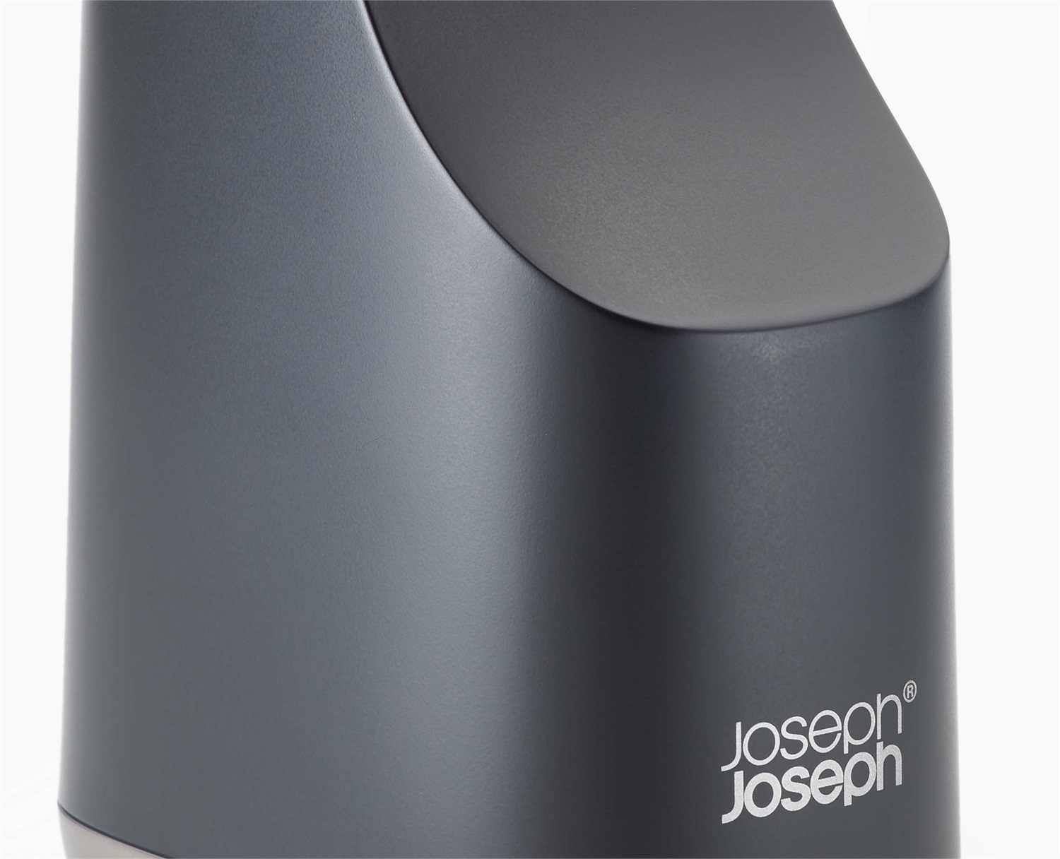 Joseph Joseph Dispenser Sapone Slim™ Compact 350 ml Nero Opaco - Design Sottile, Ricaricabile, Beccuccio Antigoccia