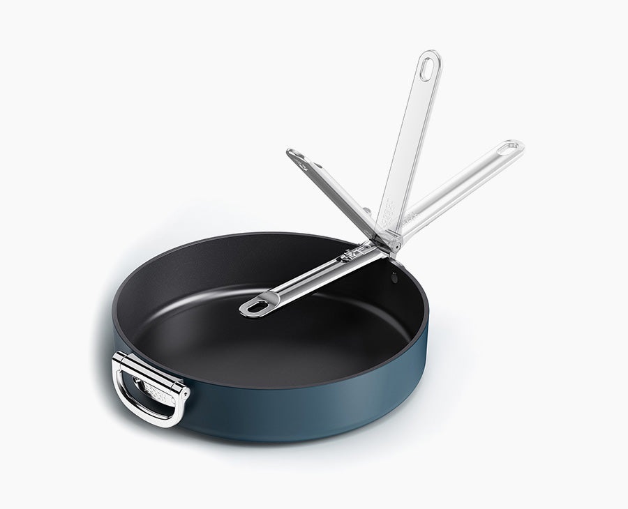 Joseph Joseph Padella Antiaderente Professionale Space 30cm con Manico Pieghevole, Compatibile Induzione