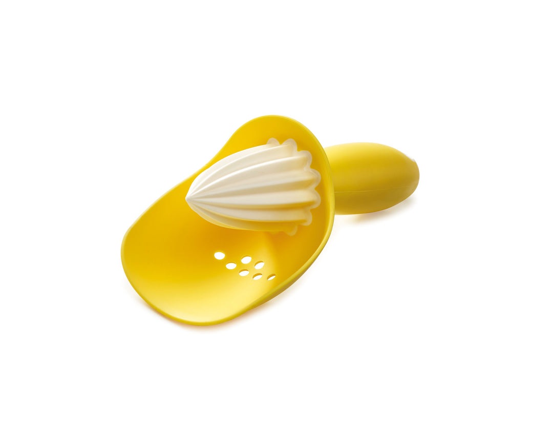 Joseph Joseph Catcher Spremiagrumi Manuale Giallo con Coppa per Semi - Adatto a Limoni, Arance e Lime