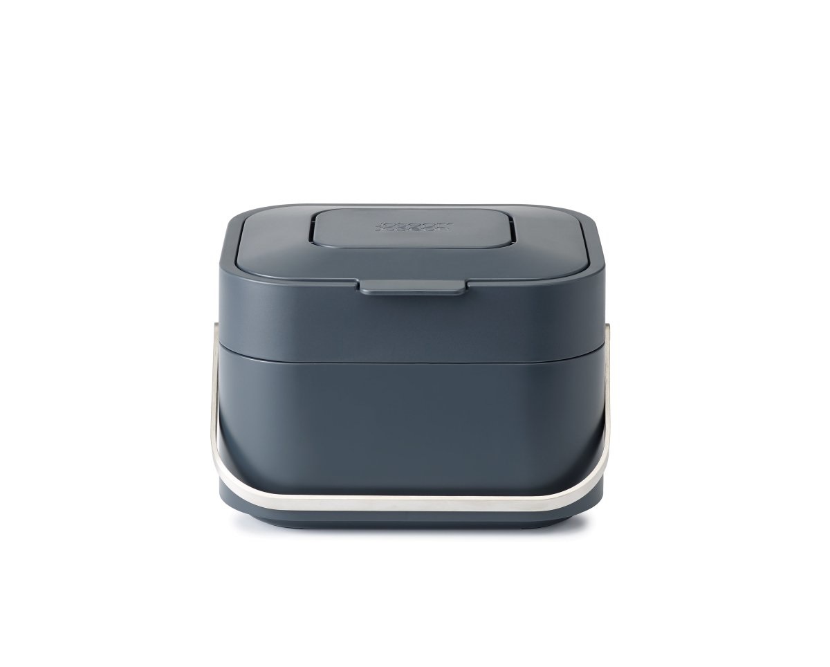 Joseph Joseph Stack 4 Pattumiera Intelligente per Rifiuti Organici 4L Grafite con Filtro Antiodore e Design Ventilato