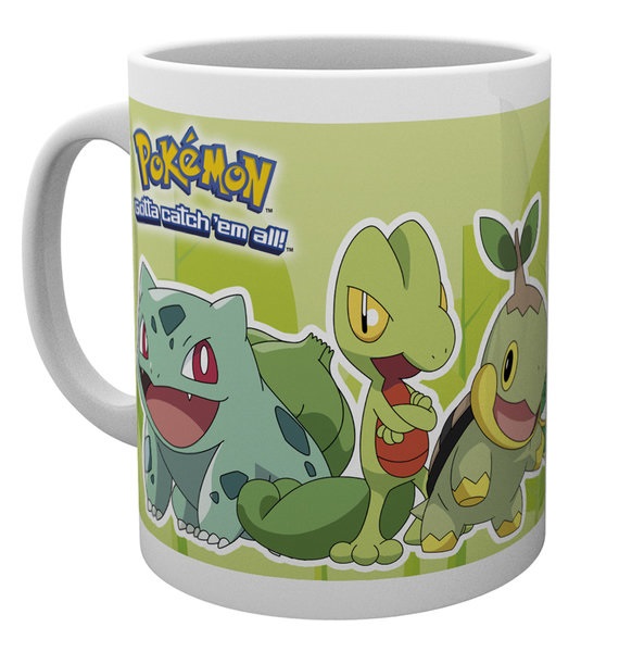 GB eye LTD Tazza Pokemon Grass Partners - Ceramica Alta Qualità, 320 ml, Lavabile in Lavastoviglie e Adatta al Microonde