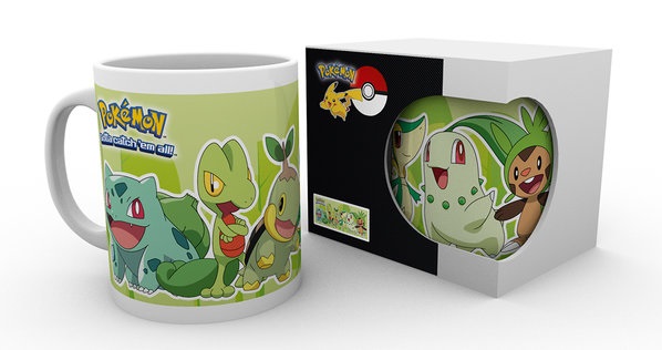 GB eye LTD Tazza Pokemon Grass Partners - Ceramica Alta Qualità, 320 ml, Lavabile in Lavastoviglie e Adatta al Microonde
