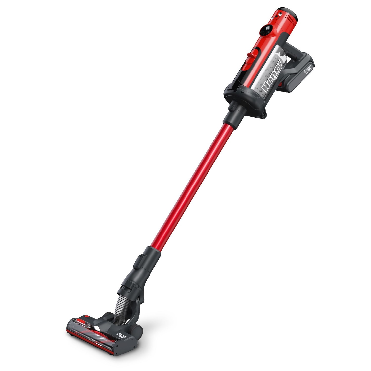 Numatic Henry HEN100R - Aspirapolvere senza fili rosso con autonomia di 60 minuti e potenza di 300W