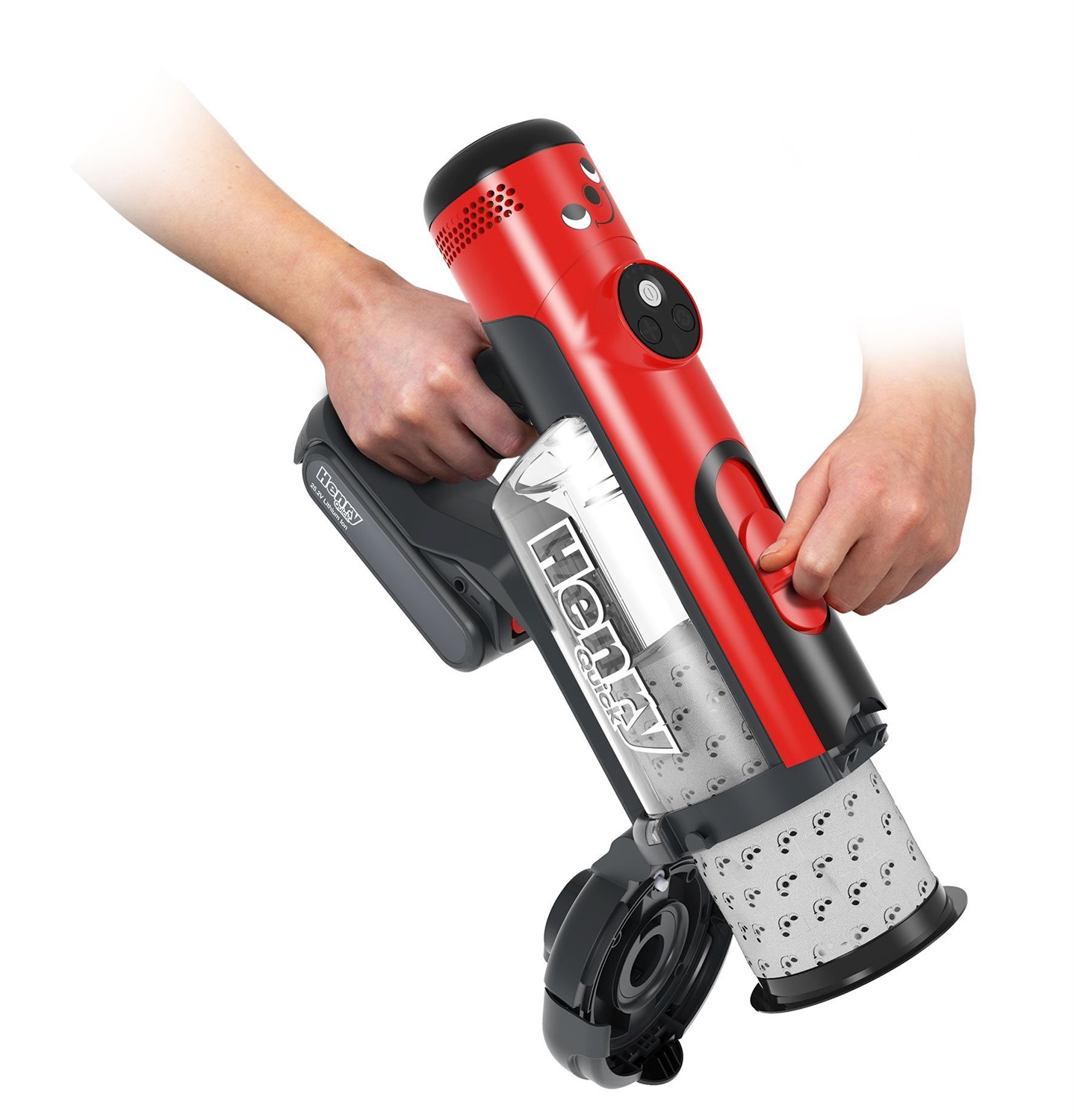 Numatic Henry HEN100R - Aspirapolvere senza fili rosso con autonomia di 60 minuti e potenza di 300W