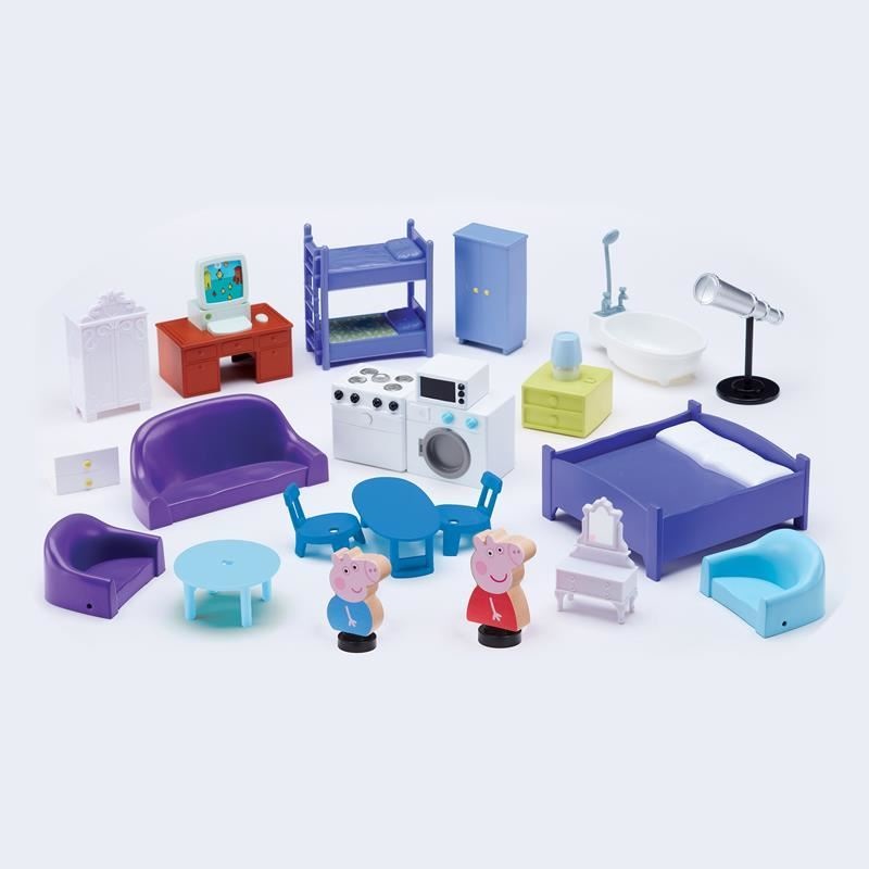 Peppa Pig Casa in Legno con 8 Stanze, Suoni e Illuminazione - Include 20 Accessori
