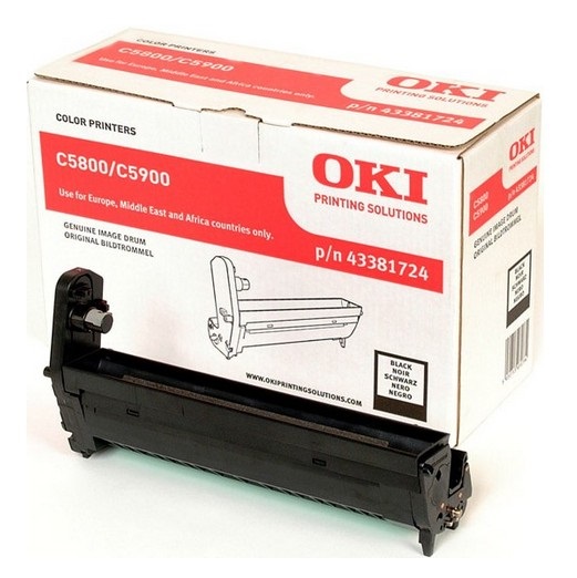 OKI 43381724 Tamburo Originale Nero per Stampanti C5800 e C5900 - 20.000 Pagine