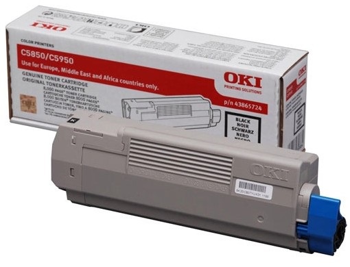 OKI Toner Originale 43865724 Nero per C5850/C5950/MC560 - Fino a 8000 Pagine