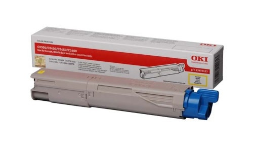 OKI 43459434 Cartuccia Toner Originale Magenta 1500 Pagine per C3300N, C3400N, C3450N, C3600N