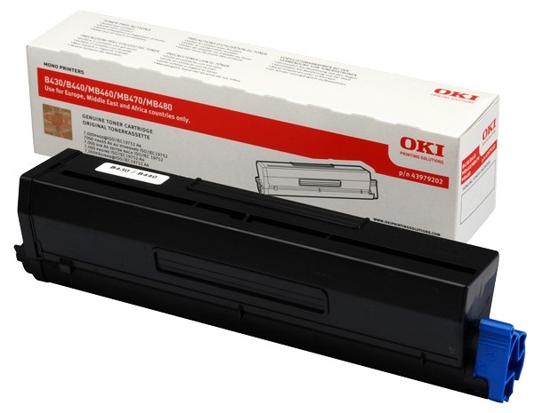 OKI 43979202 Toner Originale Nero - 7000 Pagine, Compatibile con B430/B440/MB460/MB470/MB480
