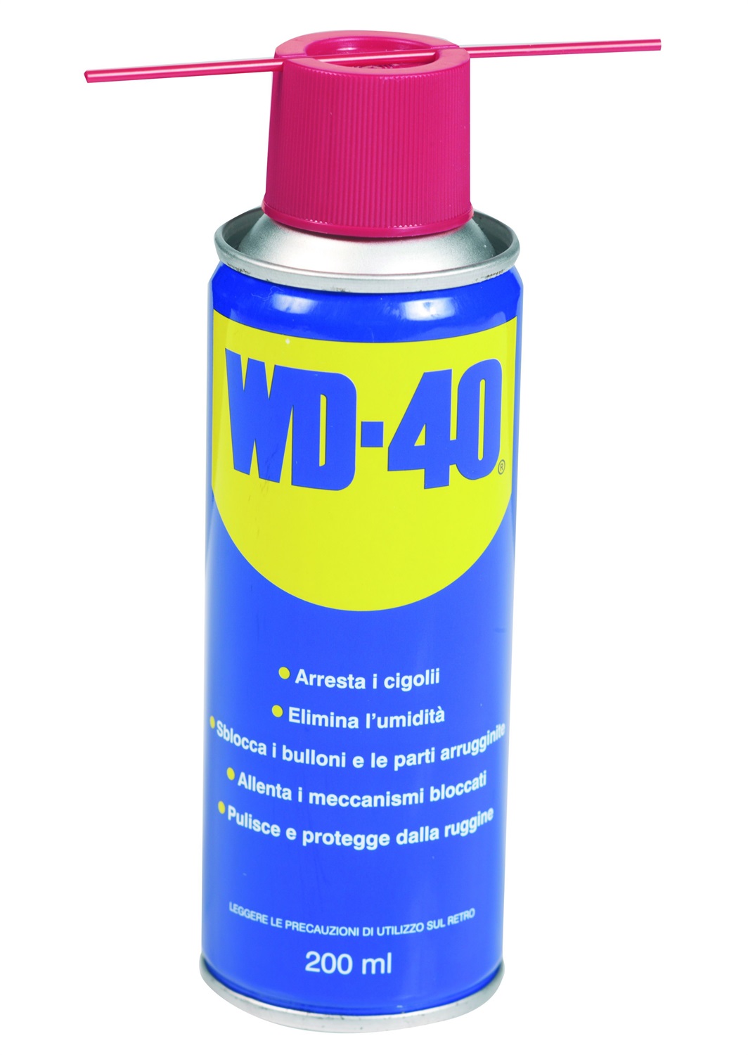 WD-40 Spray Multifunzione 200 ml - Lubrificante, Sbloccante, Elimina Cigolii e Umidità, Previene Ruggine, Compatibile con Metalli, Plastica e Gomma