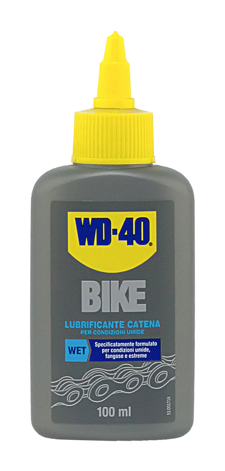 WD-40 Lubrificante Catena Bici Umido 100 ml - Per Condizioni Umide e Fangose, Riduce Attrito e Usura