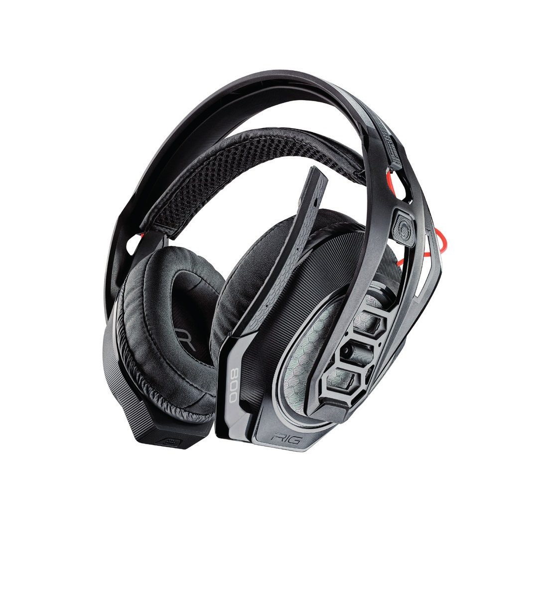 Plantronics RIG 800HS Auricolare Wireless A Padiglione Gaming Nero - Compatibile con PlayStation 4, Audio senza Latenza, Durata Batteria 24 Ore, Cancellazione Rumore