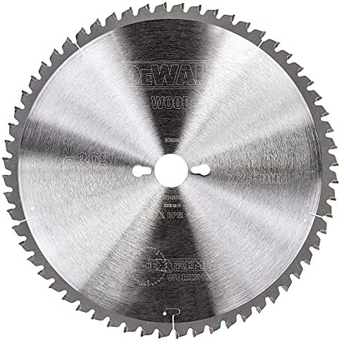 DeWALT DT4260-QZ Lama Circolare per Lavorazione del Legno - 305 mm, Foro 30 mm, 60 Denti, Spessore 2.6 mm, Angolo -5°