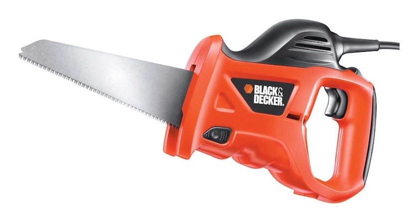 BLACK DECKER KS880EC-QS Sega Multifunzione Elettrica 400W con Sistema di Cambio Lama Rapido, Controllo Velocità Variabile e Blocco di Sicurezza - Lunghezza Lama 23,9 cm, Adatta per Legno, Metallo e Plastica - Arancione