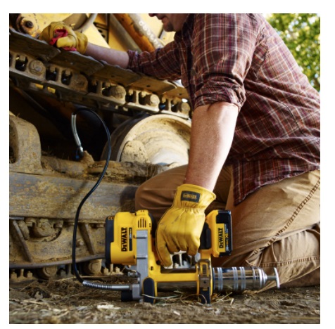DeWALT DCGG571M1 Ingrassatore Elettrico 18V con Batteria 4.0 Ah, Capacità Grasso 473 ml, Pressione 690 bar