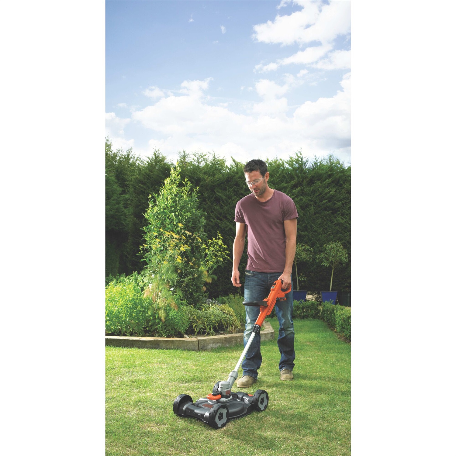 BLACK DECKER STC1820CM-QW - Tagliabordi 3-in-1 18V Litio 2.0Ah con Funzione Rasaerba