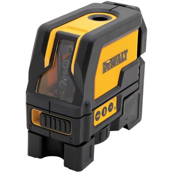 DeWALT DW0822-XJ Livella Laser Piombo e Croce, 4.5 V, Giallo/Nero - Autolivellamento, Raggio 50m, Precisione 3mm/15m