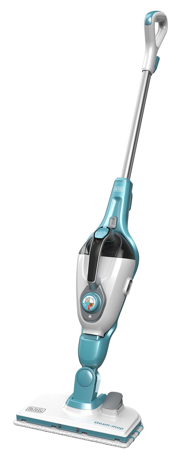 BLACK DECKER FSM1615-QS Pulitore a Vapore 1300W, Capacità 350ml, Blu e Bianco, Testa Snodabile
