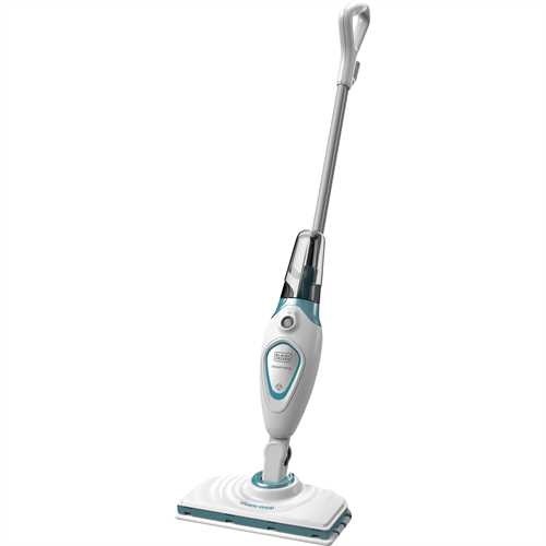 BLACK DECKER FSM1615-QS Pulitore a Vapore 1300W, Capacità 350ml, Blu e Bianco, Testa Snodabile