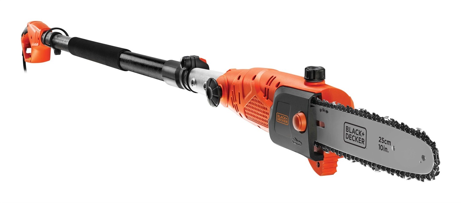 Black & Decker PS7525-QS Motosega Elettrica Telescopica 800W con Barra da 25 cm e Asta Regolabile fino a 2,7 metri
