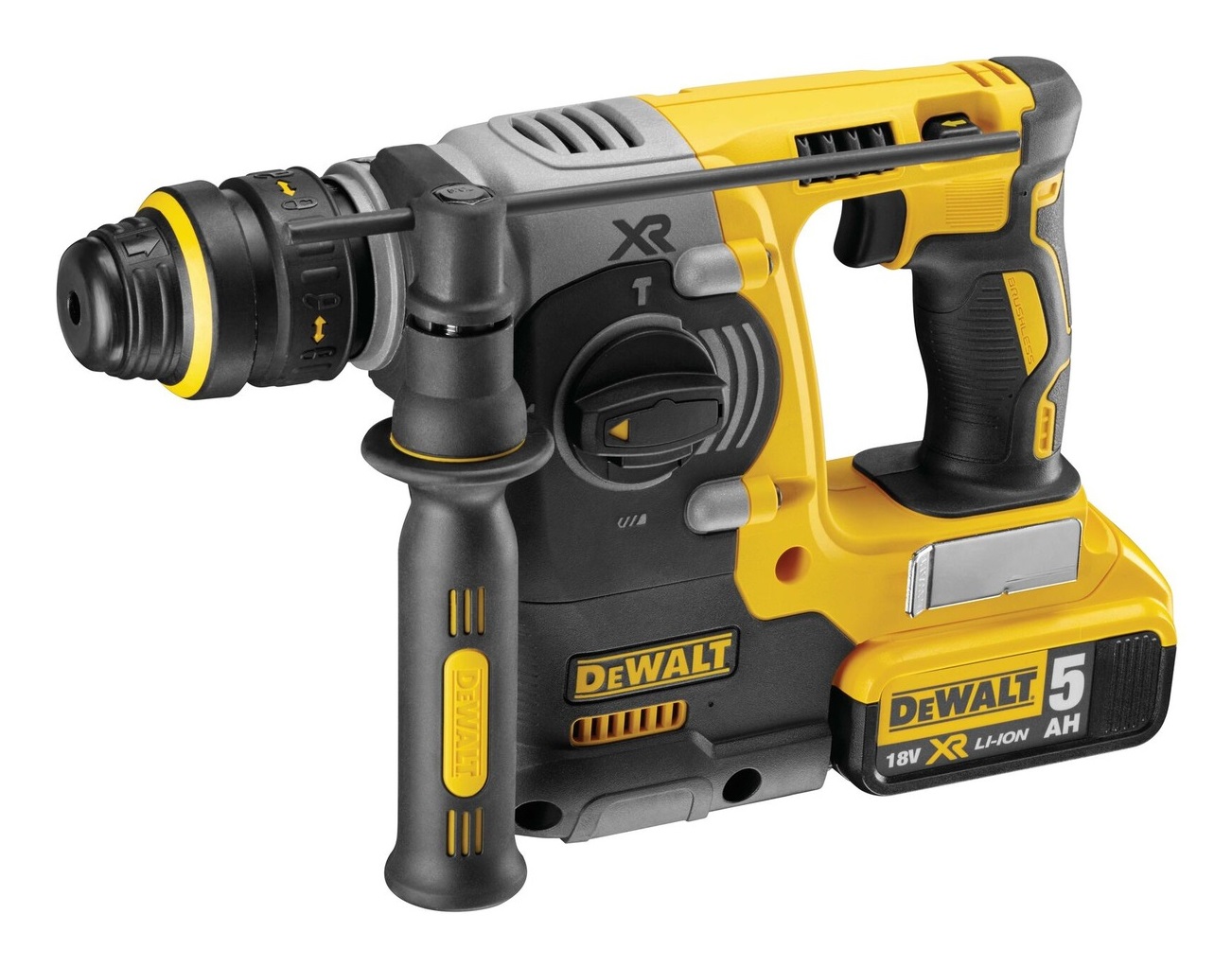 DeWALT DCH274P2T-QW Martello Perforatore 18V Brushless SDS-Plus 24mm con Batteria 5.0 Ah e Caricabatteria, 1100 Giri/min