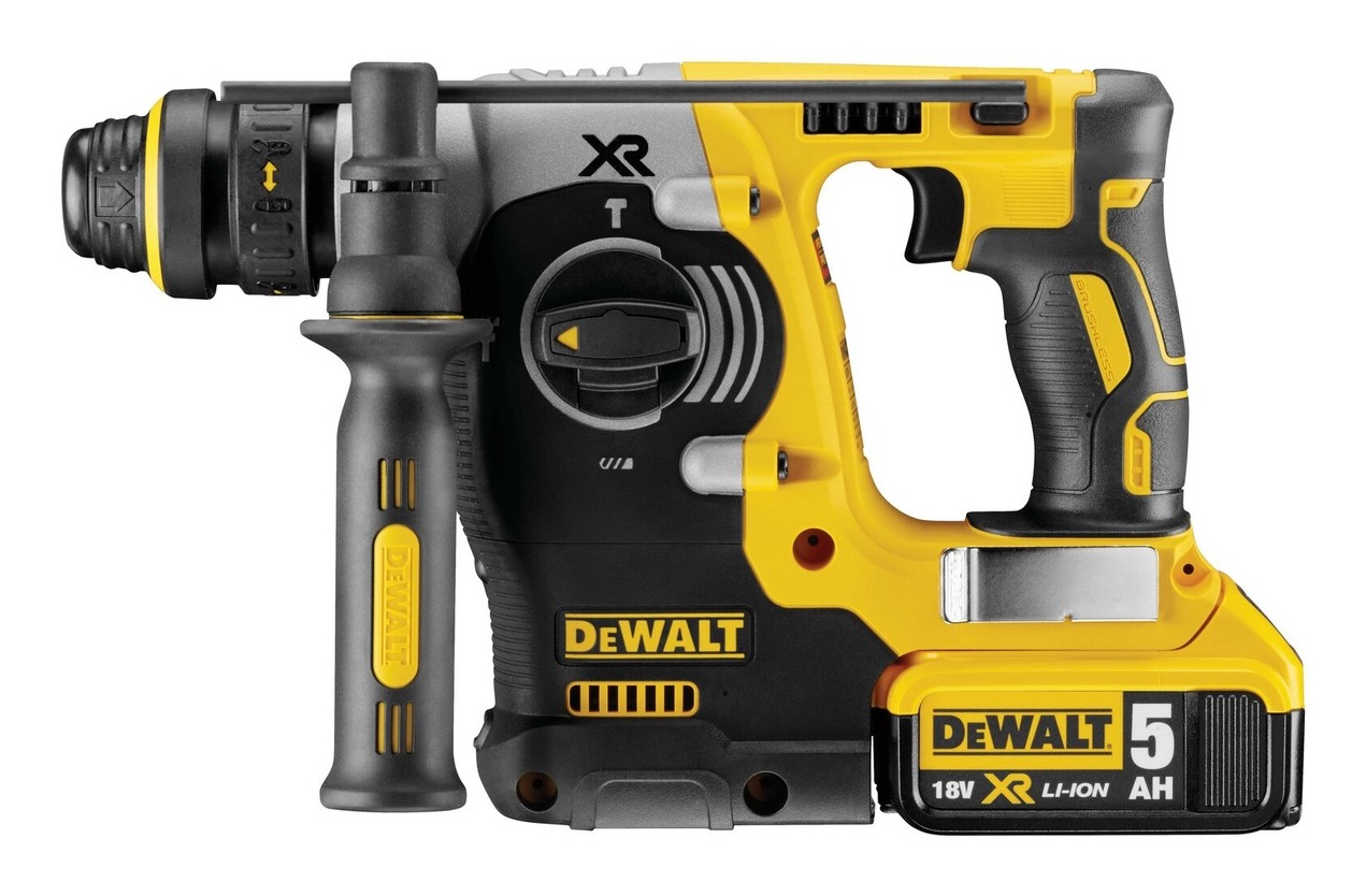 DeWALT DCH274P2T-QW Martello Perforatore 18V Brushless SDS-Plus 24mm con Batteria 5.0 Ah e Caricabatteria, 1100 Giri/min