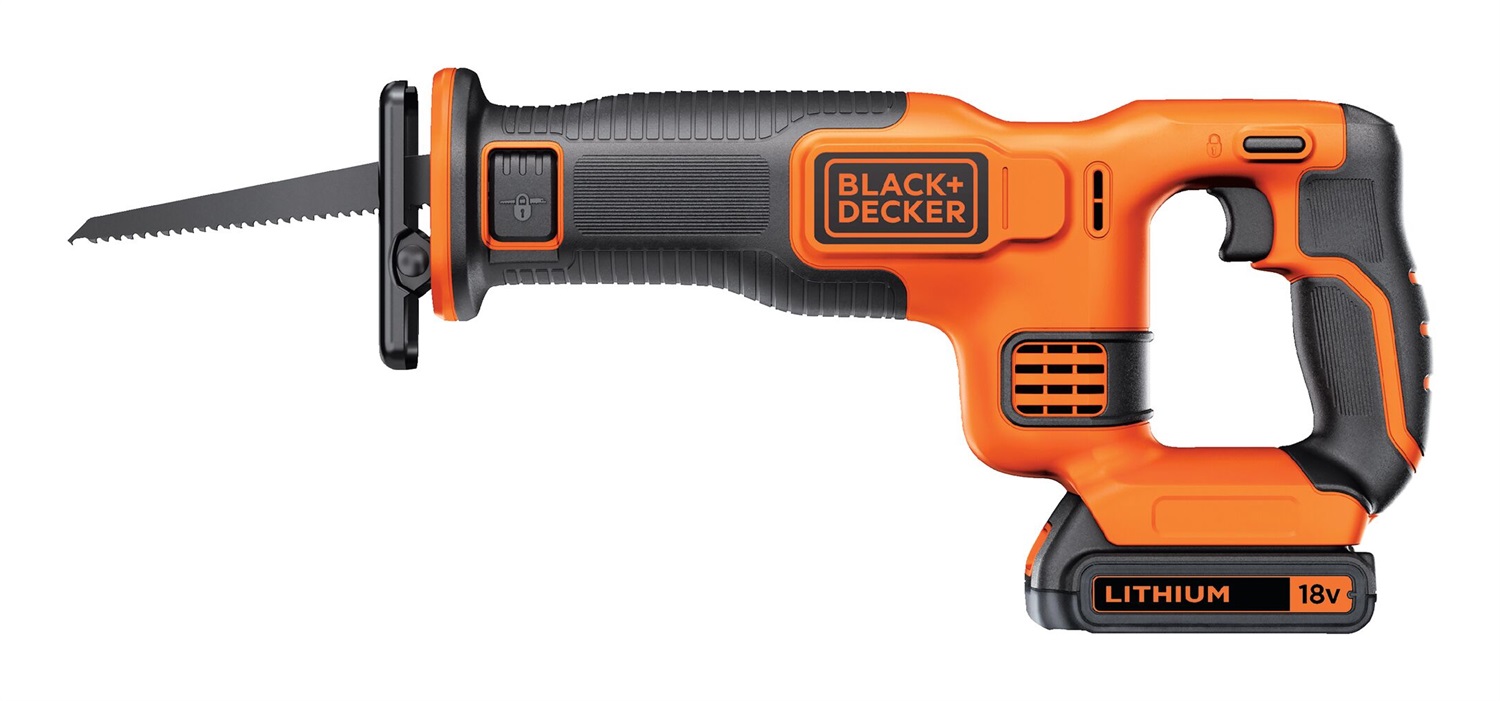 Black & Decker BDCR18-QW Sega a Gattuccio a Batteria 18V 1,5 Ah - Design Compatto e Leggero, Corsa 22 mm