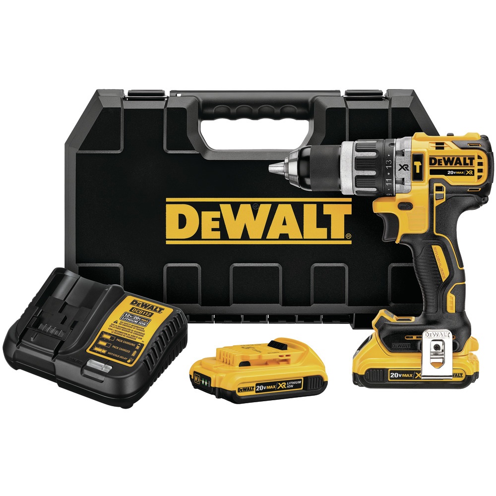 DeWALT DCD796D2-QW Trapano Avvitatore a Percussione Brushless 18V con 2 Batterie 2.0 Ah e Valigetta TSTAK, 460 W, 70 Nm, Nero/Giallo