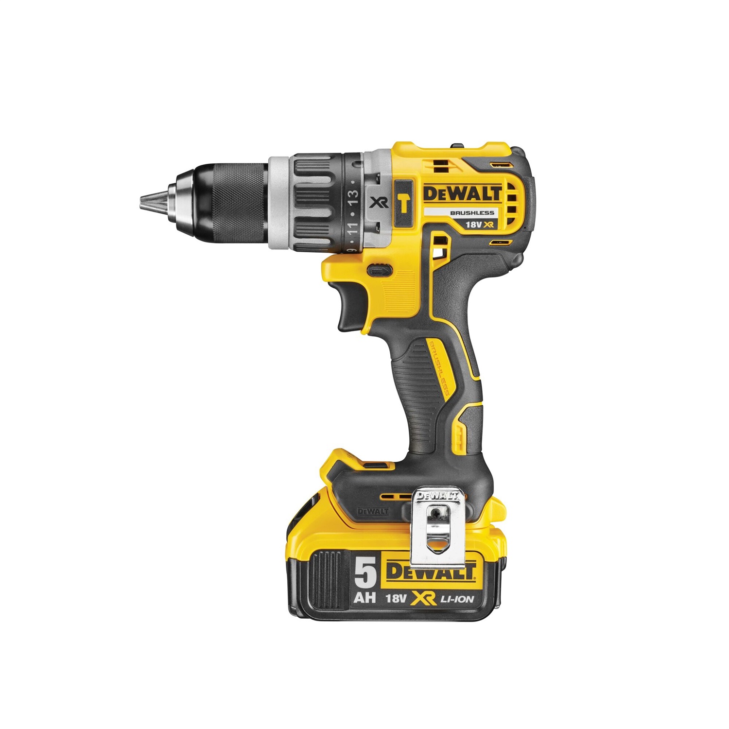 DeWALT DCD796P2-QW Trapano Avvitatore a Percussione Brushless 18V XR con 2 Batterie da 5Ah e Valigetta TSTAK
