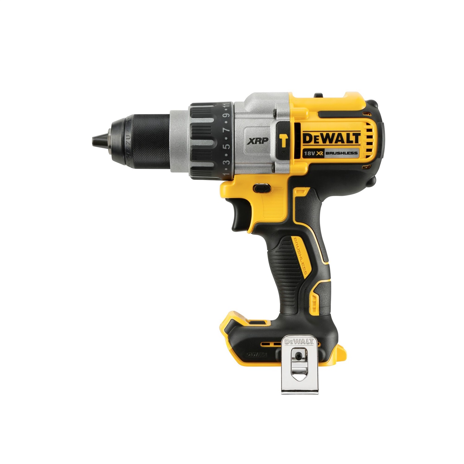 DeWALT DCD996NT-XJ Trapano a Percussione Brushless XR 18V, 3 Velocità, Mandrino Senza Chiave 13 mm, Coppia 95 Nm, Corpo Macchina in TSTAK