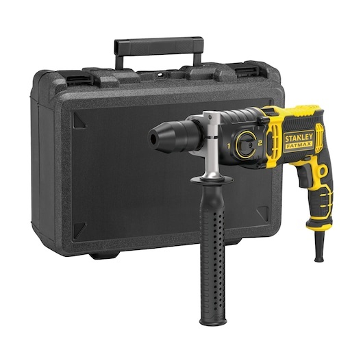 Stanley FATMAX FMEH1100K-QS Trapano a Percussione 1100 W con Valigetta, Mandrino 13 mm, 3200 Giri/min, 69 Nm