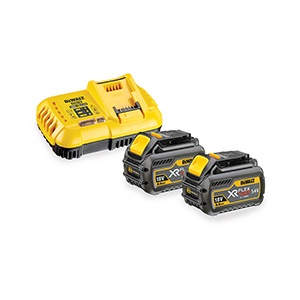 DeWALT DCB118X2-QW Set di 2 Batterie FlexVolt 54V/18V 9,0 Ah con Caricabatteria Rapido DCB118