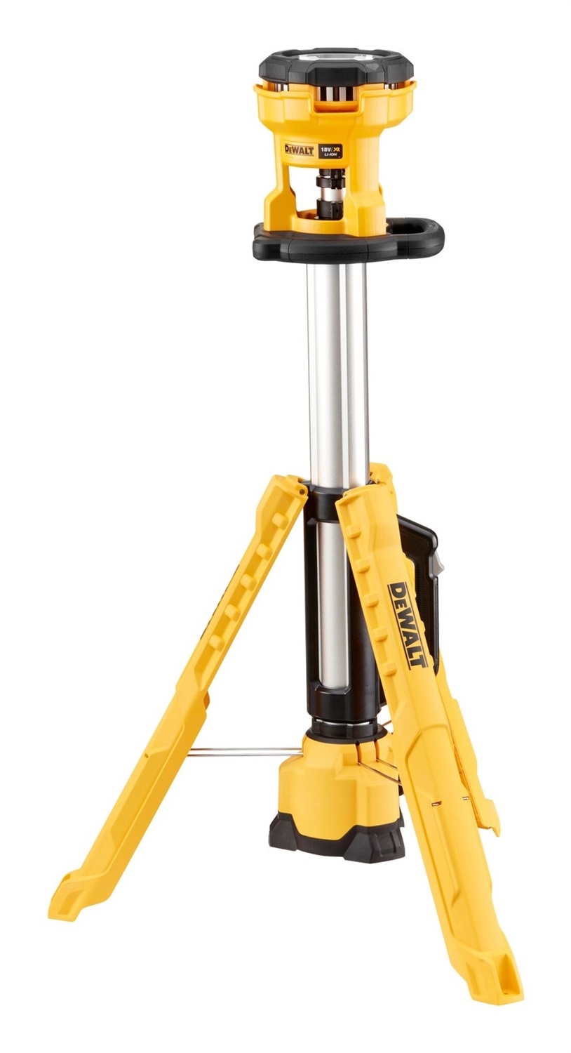 DeWALT DCL079-XJ Faro LED con Treppiede, 3000 lumen, Autonomia fino a 5 ore, Altezza variabile da 1m a 2,2m, Grado di protezione IP55