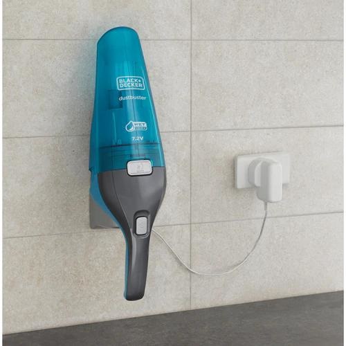 BLACK DECKER WDC215WA Aspirapolvere Portatile Senza Fili Wet & Dry 7.2V, Blu e Titanio, 0.385 Liters, 65 decibels