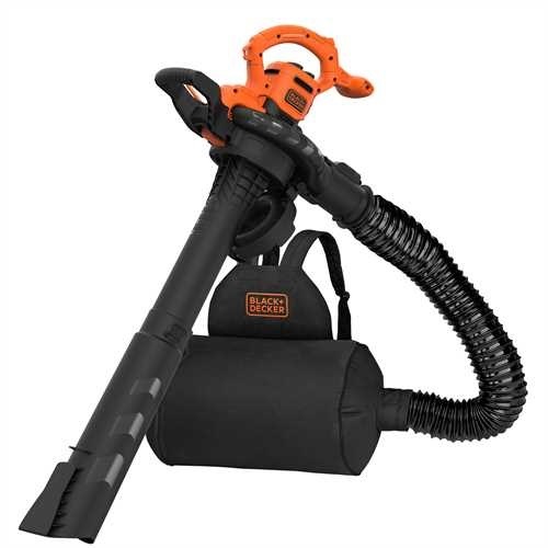 Black & Decker BEBLV290 - Soffiatore Aspiratore Elettrico 3in1 2900 W con Funzione Trituratore e Sacco da 55 Litri