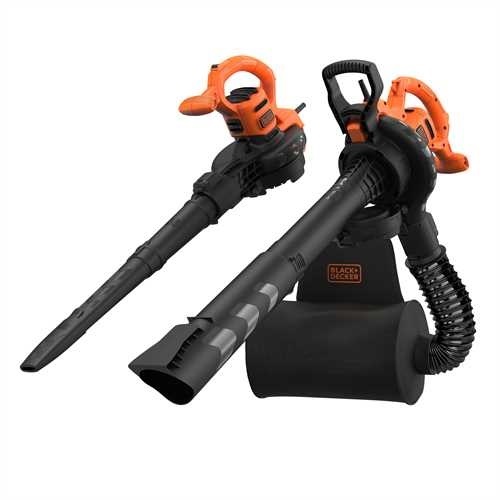 Black & Decker BEBLV290 - Soffiatore Aspiratore Elettrico 3in1 2900 W con Funzione Trituratore e Sacco da 55 Litri
