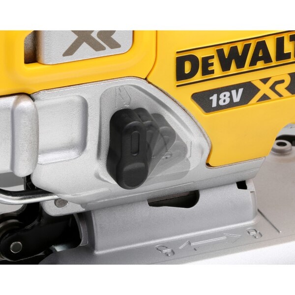DeWALT DCS334N-XJ Seghetto Alternativo Brushless 18V - Movimento Pendolare Regolabile, Scarpa Inclinabile a 45°, 2,1 kg