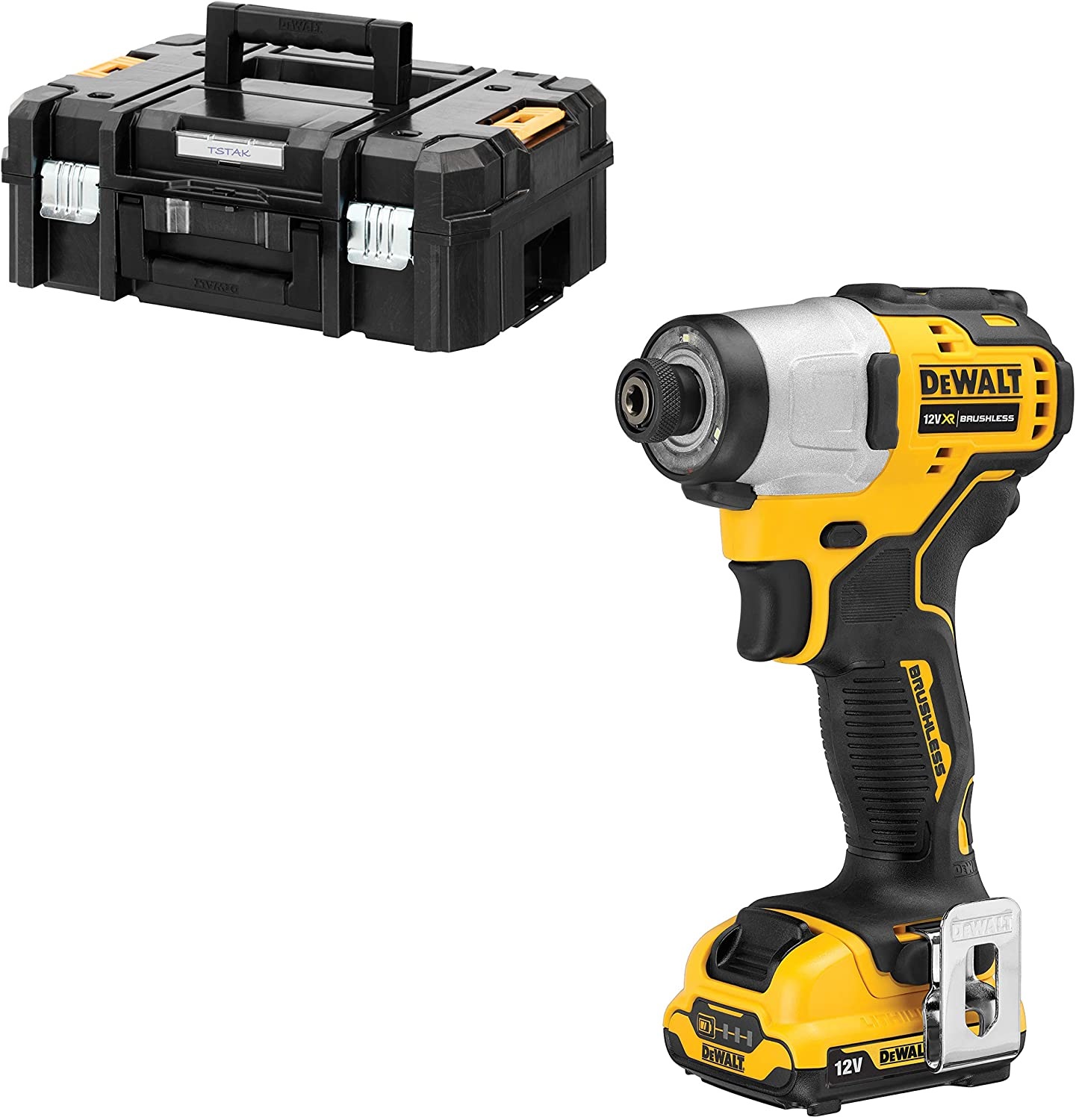 DeWALT DCF801N-XJ Avvitatore a Impulsi Brushless 12V 163Nm 1/4 inch - Senza Batteria