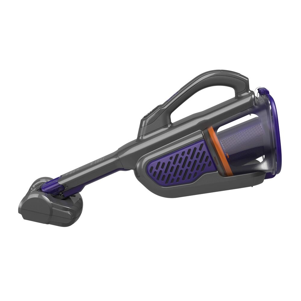 Black & Decker BHHV520BFP Aspirapolvere Portatile Senza Filo Ciclonico Nero e Viola, Capacità 0,7 L, Ideale per Peli di Animali