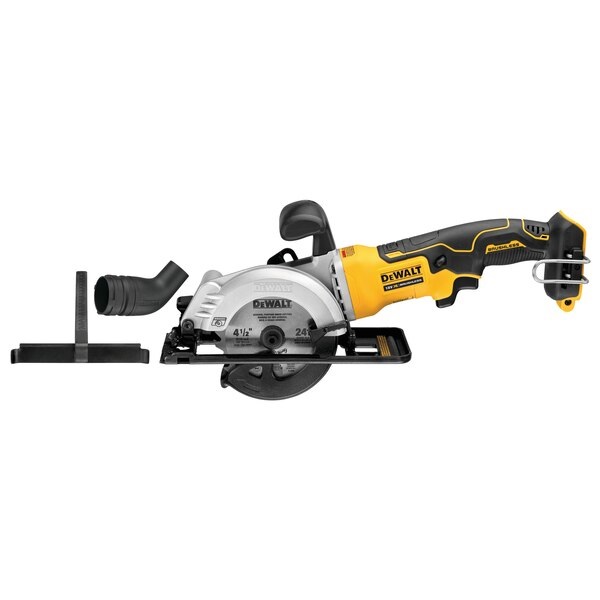 DeWALT DCS571NT-XJ Sega Circolare Compatta 18V BRUSHLESS con Lama da 11,5 cm - Potenza 750 W, 4500 Giri/min, Profondità di Taglio 3,8 cm, Colore Giallo