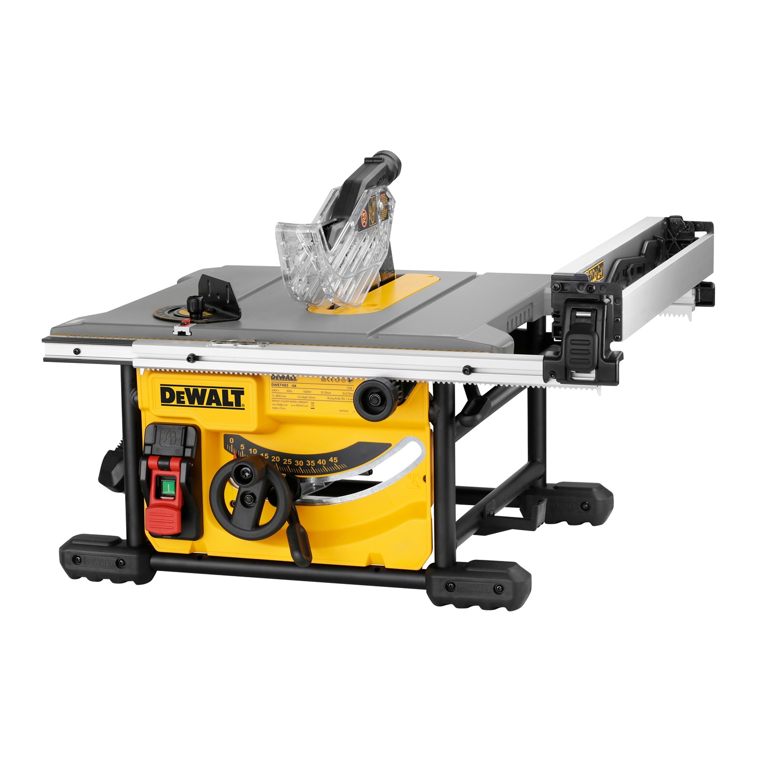 DeWALT DWE7485 Sega a Banco Compatta 1850W Ø 210mm 5800 Giri/min con Accessori Inclusi