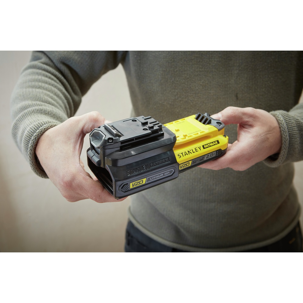 Stanley FatMax Adattatore per Batterie V20 18V da 1.5 e 2 Ah - Compatibile con Utensili Elettrici