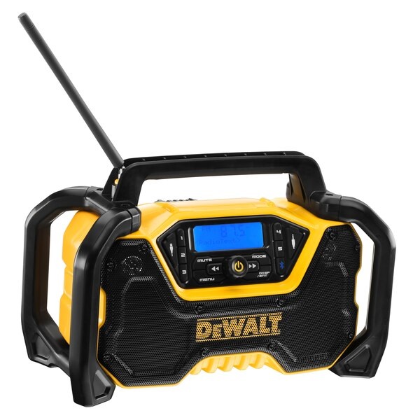 DeWALT DCR029-QW Radio da Cantiere Bluetooth Compatta con Batteria e Caricabatteria - Nero e Giallo