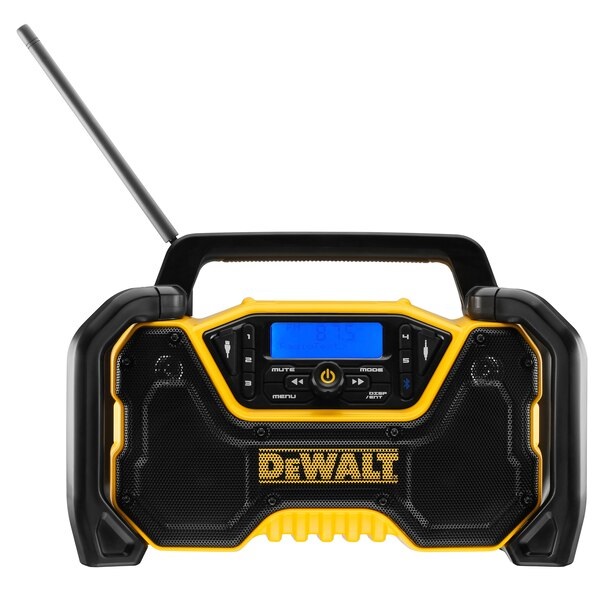 DeWALT DCR029-QW Radio da Cantiere Bluetooth Compatta con Batteria e Caricabatteria - Nero e Giallo