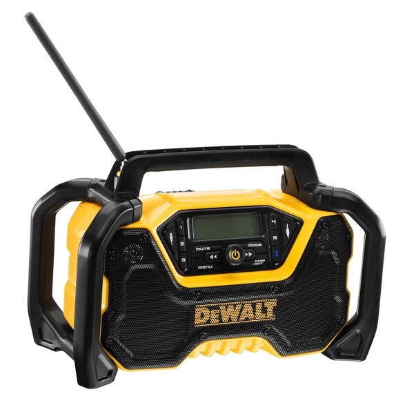 DeWALT DCR029-QW Radio da Cantiere Bluetooth Compatta con Batteria e Caricabatteria - Nero e Giallo