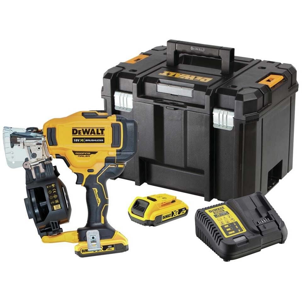 DEWALT DCN45RND2-QW Chiodatrice Batteria 18V con 2 Batterie XR 2.0Ah - Capacità fino a 1300 Chiodi